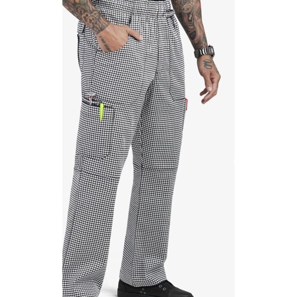 Chefwear Other - UA CHEF™ Houndstooth White Men's 6-Pocket Utility Printed Chef Pants Size XL
